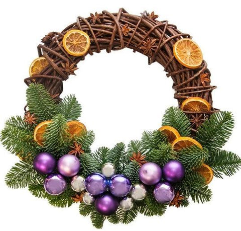 Orange Natural Festive Wreath