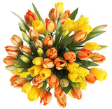 Orange & Yellow Tulips Bouquet - Flowers Box London