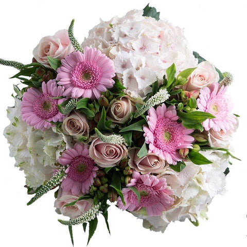 Pale Pink and White Bouquet - Flowers Box London