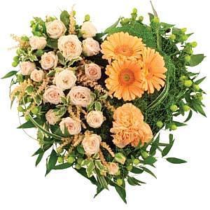 Pastel Orange Heart - Flowers Box London