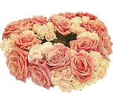 Pastel Orange Roses Open Heart - Flowers Box London