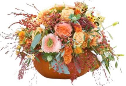 Peach and Pink Pumpkin Decor - Flowers Box London