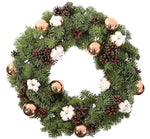 Peach Christmas Door Wreath