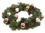 Peach Christmas Door Wreath