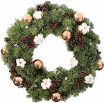 Peach Christmas Door Wreath