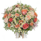 Peach Embrace Bouquet - Flowers Box London