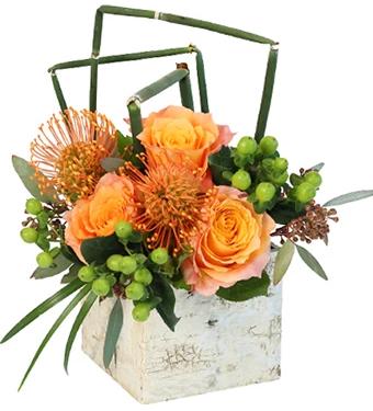 Peach Exotic Box - Flowers Box London