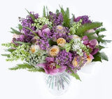 Peach Roses and Lilac Bouquet - Flowers Box London