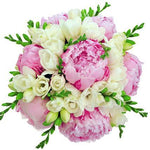 Peony and Freesia Bridal Bouquet - Flowers Box London