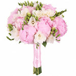 Peony and freesia bridal bouquet