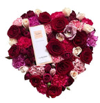 Perfume in Flowers Heart Box