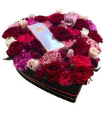 Perfume in Flowers Heart Box