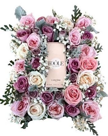 Perfume in Pastel Roses Glamour Box - Flowers Box London