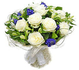 Perls in Blue Sky Bouquet - Flowers Box London