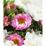 Pink Alstroemeria and White Chrysanthemum Bouquet - Flowers Box London