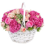 Pink and Peach Flower Basket