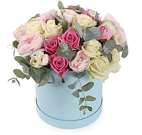 Pink and Pure White Hat Box