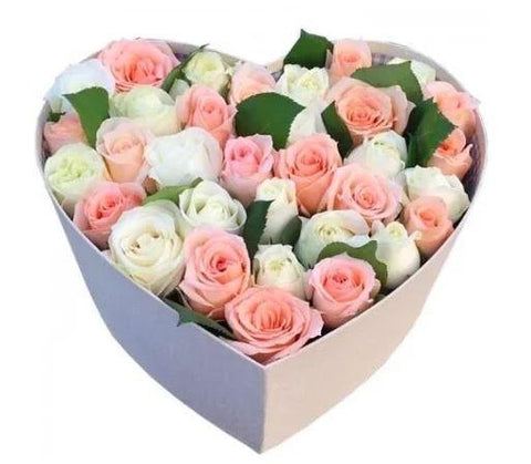 Heart Shaped Flower Box. Roses, tulips, orchids – Flowers Box London