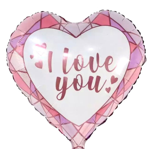 Pink Balloon I Love You Helium (18 inch) - Flowers Box London