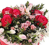 Pink Garden Heart Box - Flowers Box London