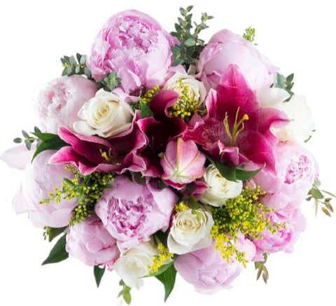 Pink Happiness Bouquet - Flowers Box London