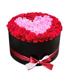 Pink Heart on Red Hat Box