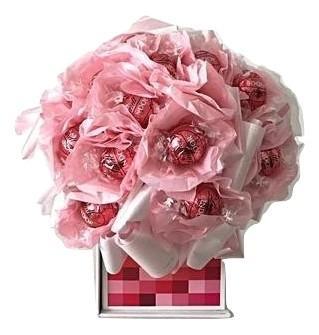 Pink Lindt Lindor Chocolate Bouquet