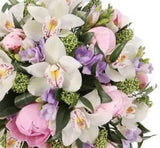 Pink Peonies and Orchids Bouquet - Flowers Box London