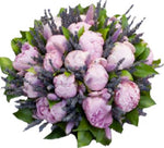 Pink Peonies with Lavender Bouquet
