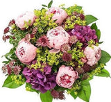 Pink Peony & Hydrangea Bouquet - Flowers Box London