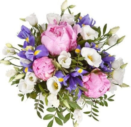 Pink Peony in Purple Bouquet