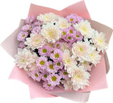 Pink Santini and Pastel Chrysanthemum Bouquet - Flowers Box London