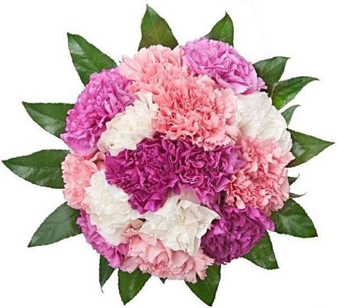 Pink Shades of Carnations Bouquet - Flowers Box London