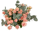 Pink Spray Roses with Eucalyptus