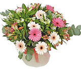 Pink Tones Flowers Wave Bouquet - Flowers Box London