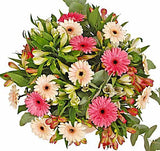 Pink Tones Flowers Wave Bouquet - Flowers Box London