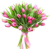 Pink Tulips Bouquet - Flowers Box London