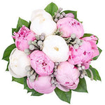 Pink & White Peonies Bouquet