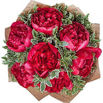 Premium Red Peonies Bouquet