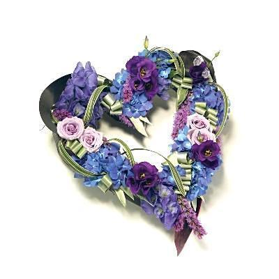 Purple & Blue Open Heart - Flowers Box London