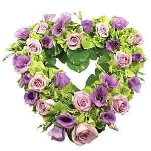 Purple & Green Open Heart - Flowers Box London