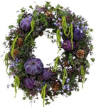 Purple Pumpkin Vintage Wreath - Flowers Box London