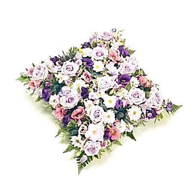 Purple Roses Cushion - Flowers Box London