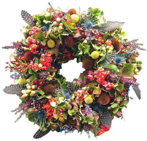 Radiant Autumn Door Wreath - Flowers Box London