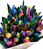 Rainbow Tulips Bouquet