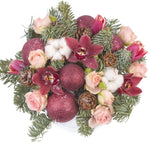 Raspberry Festive Bouquet - Flowers Box London