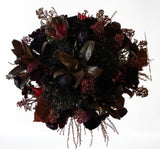 Real Black Flower in Orange Pumpkin - Flowers Box London