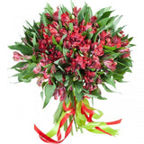 Red Alstroemeria Bouquet - Flowers Box London