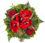 Red Amaryllis Festive Bouquet