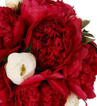Red and White Peonies Bouquet